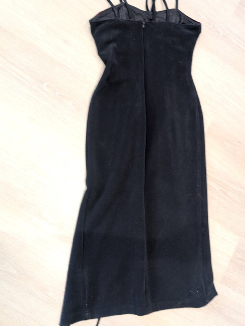 Stunning Late 80s Vintage Black Velvet Embellished And Bows Dress - Picture 10 of 16